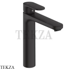Hansgrohe Vernis Blend Смеситель для раковины высокий, с донным клапаном 71552670, черный матовый