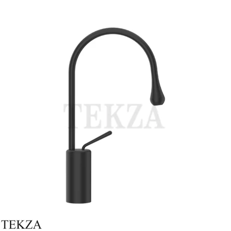 Gessi Goccia Смеситель для раковины высокий, без сливного гарнитура 33604-299, Matte Black