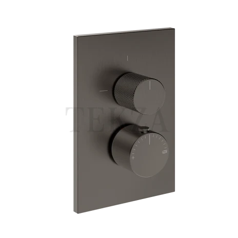 Gessi Inverso Diamantato Термостат для душа, 3 потока, внешняя часть 73637-707, Black Metal Br. PVD