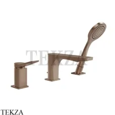 Gessi RILIEVO Смеситель для ванны с гарнитуром 59037-708, Copper Brushed