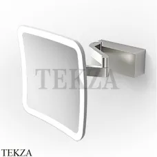 Decor Walther VISION S Косметическое зеркало, 5х увеличение, от сети 0123276, сталь матовая