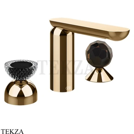 Gessi Perle Смеситель для раковины на 3 отв., без гарнитура 74728-735, бронза глянец