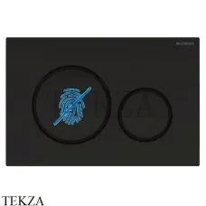 Geberit Sigma20 Клавиша смыва, защита от отпечатков пластик 115.882.16.1, черный матовый/черный глянец