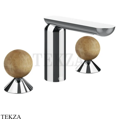 Gessi Perle Смеситель для раковины на 3 отв., без гарнитура 74335-031, хром глянец