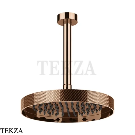 Gessi Inverso Diamantato Верхняя лейка с кронштейном D25,0 см 63650-030, Copper PVD
