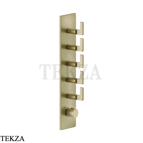 Gessi INCISO WELLNESS Термостат 5 выходов, внешняя часть 58210-727, Brushed Brass PVD