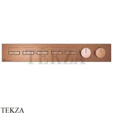 Gessi HI-FI Термостатический смеситель на 5 потоков, внешняя часть 63018-726, Warm Bronze Br.