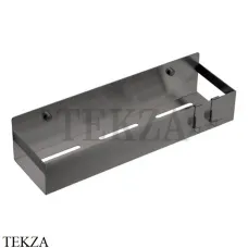 Boheme Q Полка подвесная в душевую 35 см + 2 крючка 10965-GM, gun metall