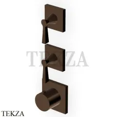 Zucchetti Bellagio Термостат для душа, 2 выхода, внешняя часть ZB2802.P21, brushed chocolate PVD