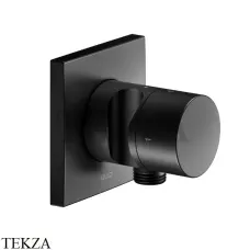 Keuco IXMO Pure Вентиль переключатель, 3 потока, с выводом шланга и держателем, квадрат, внешняя часть 59548370202, черный матовый