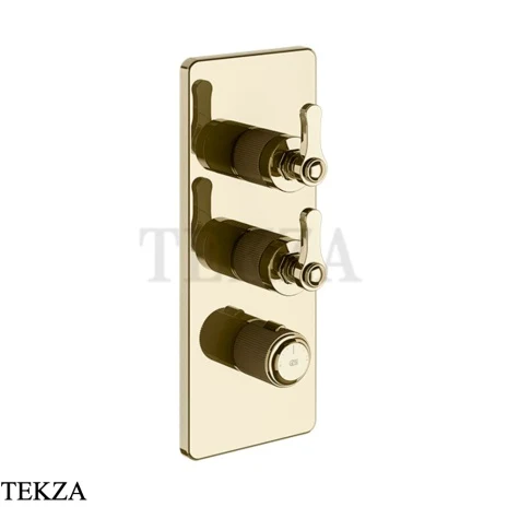 Gessi VENTI20 Термостат для душа, 2 потока, внешняя часть 65200-710, Brass PVD
