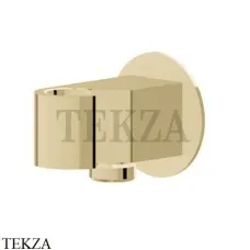 Newform Вывод для шланга с держателем для душа 68498.M0.071, Gold satin