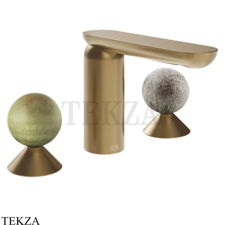 Gessi Perle Смеситель для раковины на 3 отв., без гарнитура 74565-726, бронза Brushed