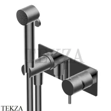 Ritmonio Complementi Гигиенический душ со смесителем 7ANB101 F31, Frosted Black Chrome