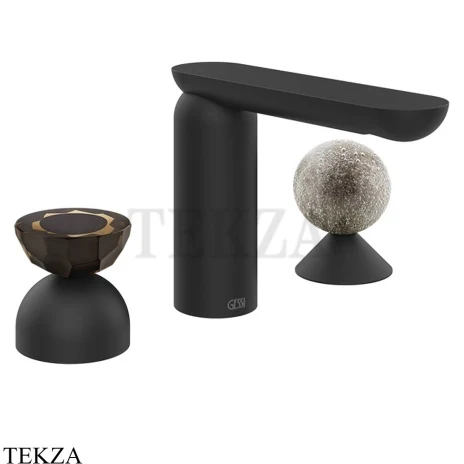 Gessi Perle Смеситель для раковины на 3 отв., без гарнитура 74868-299, черный матовый