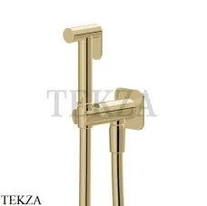 Newform Гидроершик настенный WC с держателем 881.59.098, PVD Brushed pale gold
