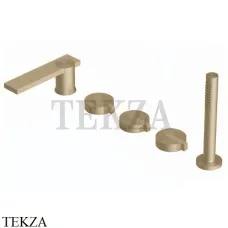Ritmonio Dot316 Смеситель на борт ванны с гарнитуром PR50EJ201 ICX, Champagne Stainless Steel