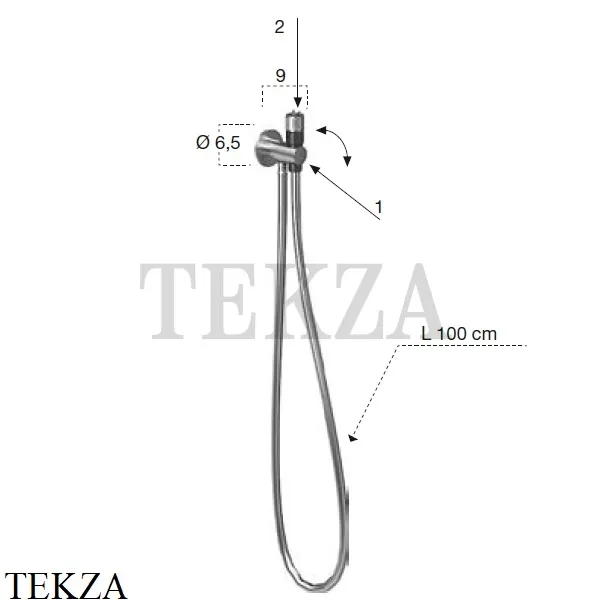 Antonio Lupi GIRO_SCHIZZO Гидроерш наружный сатинированный