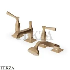 Zucchetti Bellagio Смеситель для ванны с гарнитуром ZB2441.P31, brushed british gold PVD