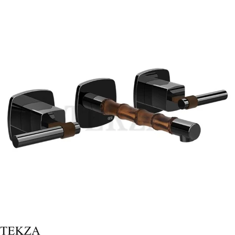 Gessi Jacqueline Смеситель для раковины, внешняя часть 77090-706, black хром глянец
