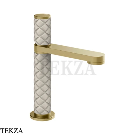 Gessi Pelle Tresse Смеситель для раковины, с донным клапаном 78251-435, Crème/Brass Br. PVD