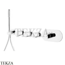 FIMA Carlo Frattini Spillo UP Термостат для душа 3 потока с гарнитуром, внешняя часть F3188X3BS, белый матовый