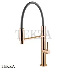 FIMA Carlo Frattini Смеситель для кухни с выдвижной лейкой Flexi F7047ZS, Brushed Amber Bronze