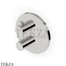 Zucchetti Pan Термостат для душа, 2 выхода, внешняя часть Z94651.C8, nickel глянец