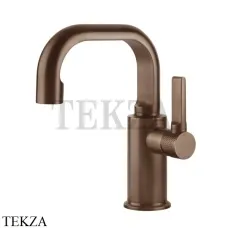 Gessi INCISO Смеситель для раковины ручка сбоку, без гарнитура 58009-708, Copper Brushed