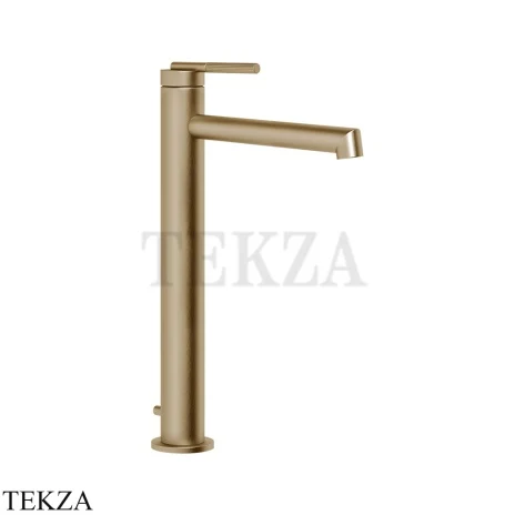 Gessi INGRANAGGIO Смеситель для раковины, длинный, с донным клапаном 63505-726, Warm Steel Br. PVD