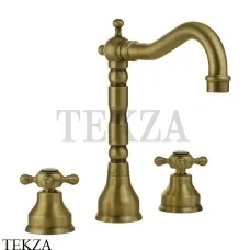Migliore Revival Смеситель для раковины на 3 отв., с донным клапаном 19493, бронза classic