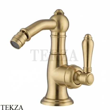 Nicolazzi Cinquanta Смеситель для биде с донным клапаном El Capitan, 3453OS75C, Brushed brass