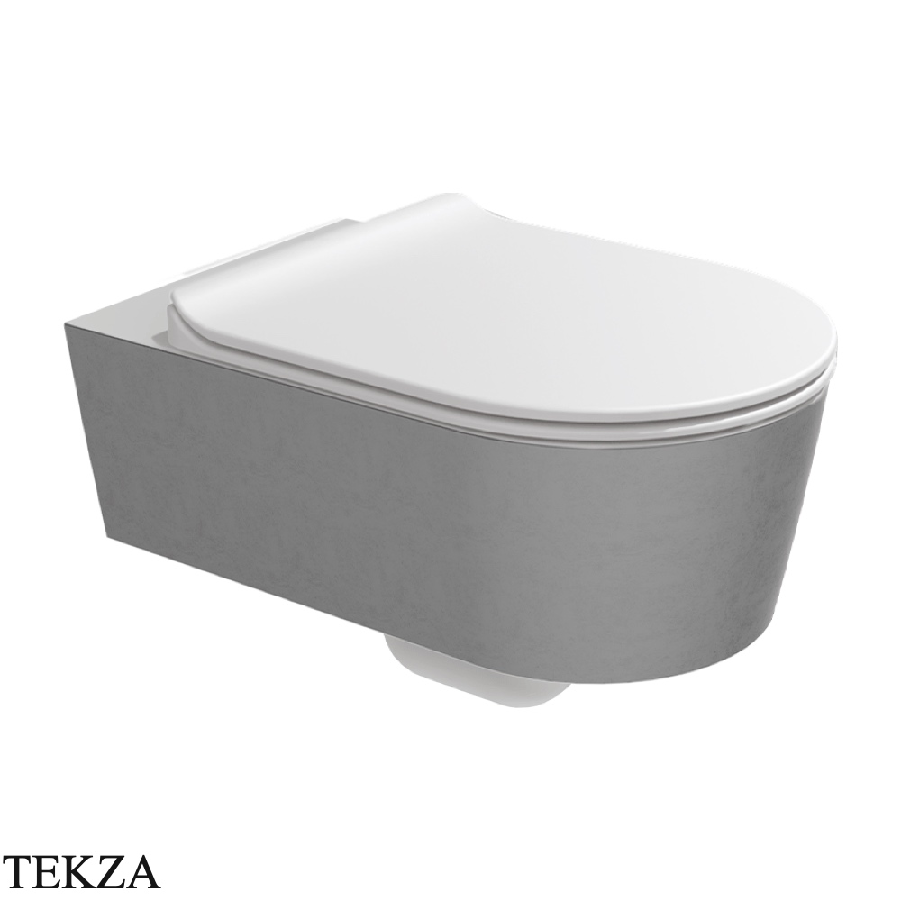 Flaminia LINK унитаз подвесной GoClean чаша без ободка 5051/WCGSLP, серебро / белый Silver White матовый