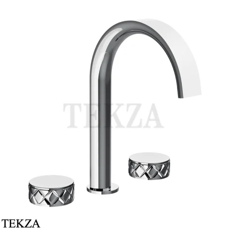 Gessi Pelle Tresse Смеситель для раковины на 3 отв., без гарнитура 78013-031, хром глянец