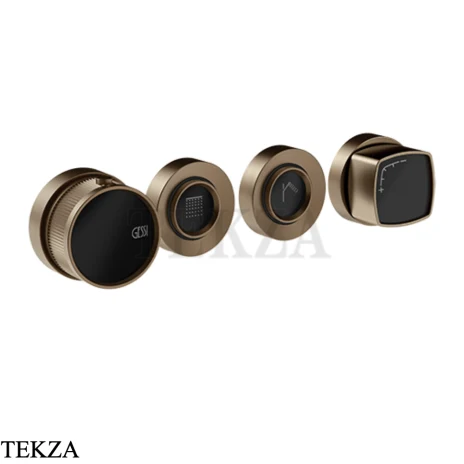 Gessi Jacqueline Термостат для душа на 2 потока, внешняя часть 77134-761, бронза Coffee