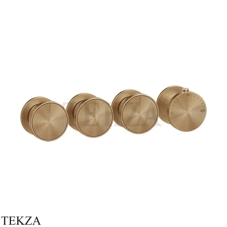 Gessi Origini WARM Термостат для душа 3 потока, внешняя часть 66336-726, Warm Bronze Br