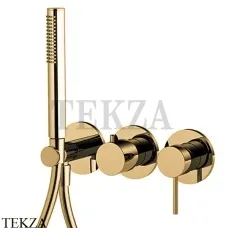 FIMA Carlo Frattini Spillo UP Смеситель для душа, 2 потока с гарнитуром F3049WX8OS, Brushed gold FIMA Carlo Frattini Spillo UP Смеситель для душа, 2 потока с гарнитуром F3049WX8OS, Brushed gold