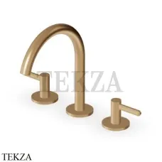 Zucchetti Isy22 Смеситель для раковины средний, без гарнитура ZIS3340.P31, brushed british gold PVD