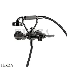 Gessi VENTI20 Смеситель ванна-душ с гарнитуром 65113-706, Black Metal