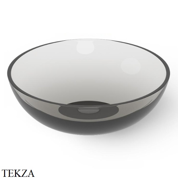 Dea Design Washbasins Раковина настольная D40 см Glasstech DD9038 400 R4, Smoky Black R4