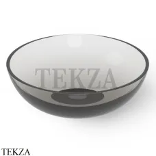Dea Design Washbasins Раковина настольная D40 см Glasstech DD9038 400 R4, Smoky Black R4