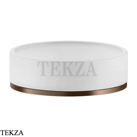 Gessi INCISO accessories Мыльница настольная, белый 58525-708, Copper Brushed