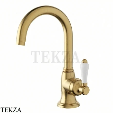 Nicolazzi Cinquanta Смеситель для раковины с донным клапаном P.Mont Blanc, 3454OS76C, Brushed brass