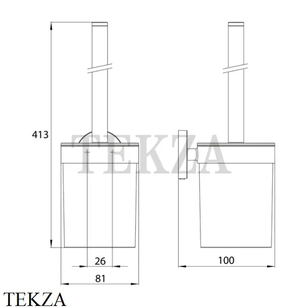 Emco Round Туалетный ершик подвесной 4315 133 00, черный матовый