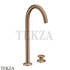 Axor ONE Смеситель для раковины Select 260, гарнитур Push‑Open 48060310, Brushed Red Gold