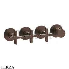 Gessi INCISO SHOWER Термостатический смеситель, 3 потока, внешняя часть 58436-845, Dark Bronze