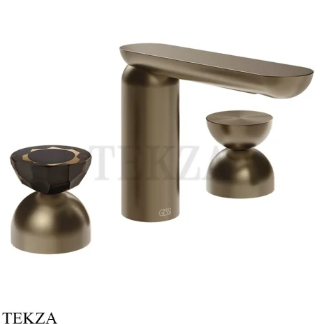 Gessi Perle Смеситель для раковины на 3 отв., без гарнитура 74896-761, бронза Coffee