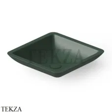 Dea Design Washbasins Раковина настольная квадратная Solid Surface DD9003 425 11, Dark Green №11