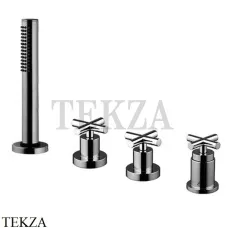 FIMA Carlo Frattini Maxima Смеситель на борт ванны без излива, F5314/2CS, Brushed black chrome