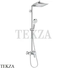 Hansgrohe Crometta E 240 1jet Showerpipe Душевая колонна 27284000, хром глянец Hansgrohe Crometta E 240 1jet Showerpipe Душевая колонна 27284000, хром глянец